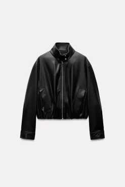 Hot CAZADORA CUELLO SUBIDO EFECTO PIEL Mujer Chaquetas / Cazadoras