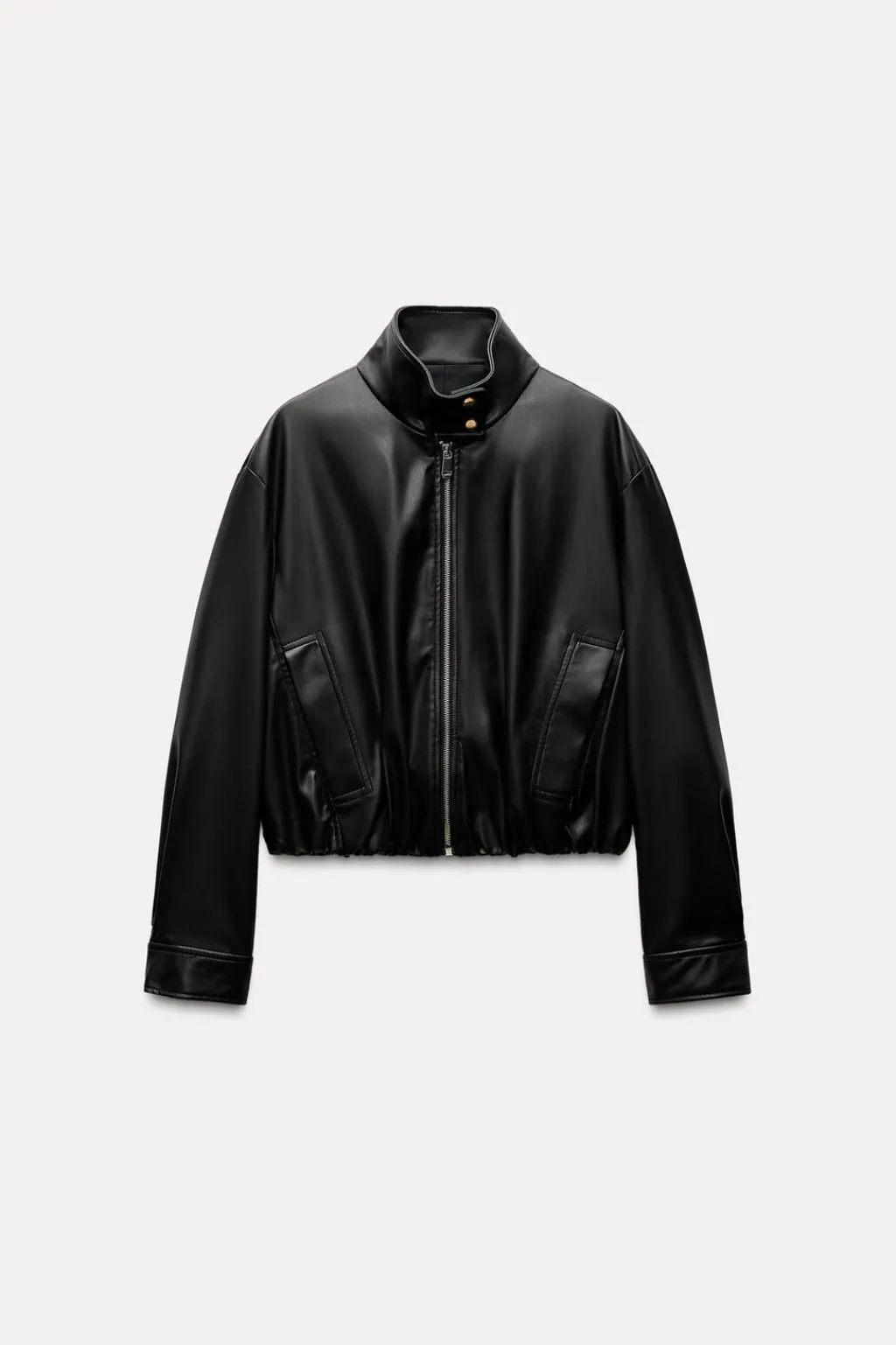 Hot CAZADORA CUELLO SUBIDO EFECTO PIEL Mujer Chaquetas / Cazadoras