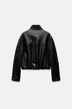 Hot CAZADORA CUELLO SUBIDO EFECTO PIEL Mujer Chaquetas / Cazadoras