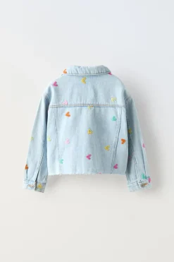 Niños ZARA 1½ - 6 Años·Jeans / Denim|6 - 18 Meses·Abrigos / Buzos<CAZADORA DENIM BORDADOS