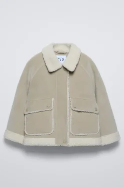 Niños ZARA 6 - 14 Años·Abrigos<CAZADORA DOBLE FAZ BORREGUILLO