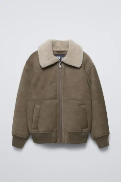 Niños ZARA 6 - 14 Años·Abrigos<CAZADORA DOBLE FAZ BORREGUILLO