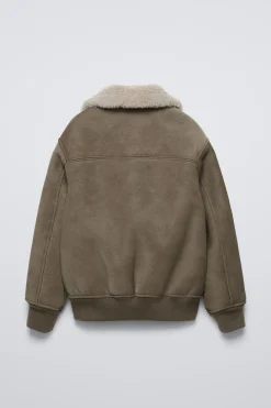 Niños ZARA 6 - 14 Años·Abrigos<CAZADORA DOBLE FAZ BORREGUILLO