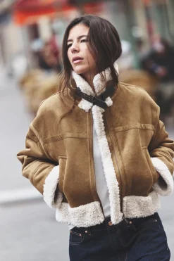 Online CAZADORA DOBLE FAZ CREMALLERA CENTRAL Mujer Chaquetas / Cazadoras