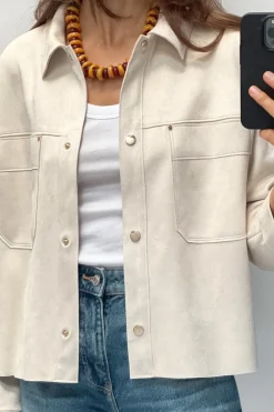 Fashion CAZADORA EFECTO ANTE Mujer Chaquetas / Cazadoras