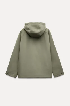 Fashion CAZADORA ENGOMADA CAPUCHA Mujer Chaquetas / Cazadoras