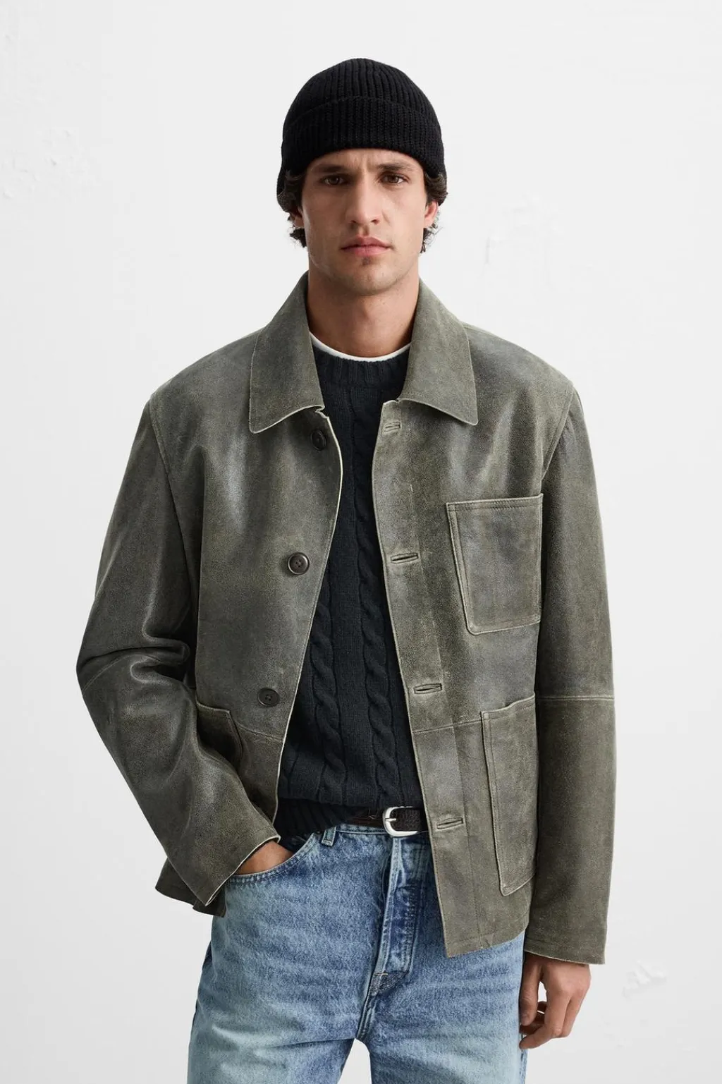 Best CAZADORA PIEL EFECTO CRAQUELADO Hombre Piel