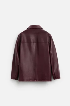 Clearance CAZADORA PIEL EFECTO VINTAGE Hombre Piel