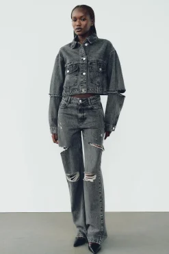 Online CAZADORA Z1975 DENIM CROP Mujer Chaquetas / Cazadoras