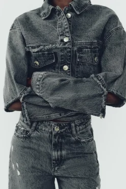 Online CAZADORA Z1975 DENIM CROP Mujer Chaquetas / Cazadoras