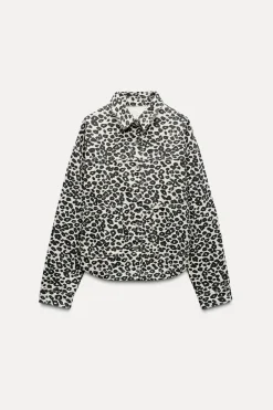 Fashion CAZADORA Z1975 DENIM ESTAMPADO ANIMAL Mujer Chaquetas / Cazadoras