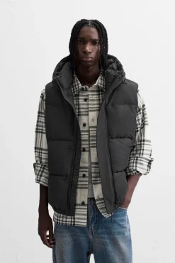 Sale CHALECO ACOLCHADO CAPUCHA Hombre Plumíferos|Chalecos