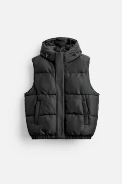 Sale CHALECO ACOLCHADO CAPUCHA Hombre Plumíferos|Chalecos