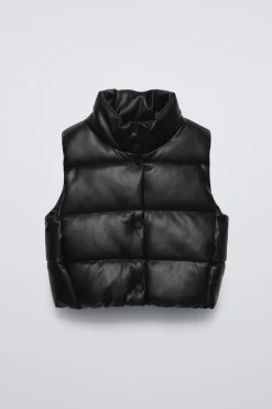 Niños ZARA 6 - 14 Años·Abrigos<CHALECO ACOLCHADO EFECTO PIEL