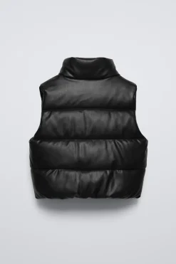 Niños ZARA 6 - 14 Años·Abrigos<CHALECO ACOLCHADO EFECTO PIEL