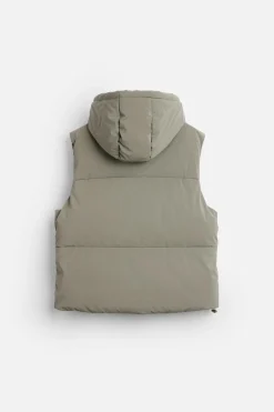 Fashion CHALECO ACOLCHADO ENGOMADO CAPUCHA Hombre Chalecos
