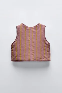 Niños ZARA 6 - 14 Años·Abrigos<CHALECO ACOLCHADO RAYAS