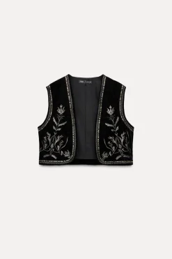 Best CHALECO BORDADO TERCIOPELO Mujer Chaquetas / Cazadoras