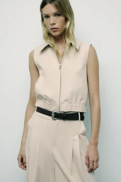 New CHALECO CAMISERO Mujer Chaquetas / Cazadoras|Tops / Bodies