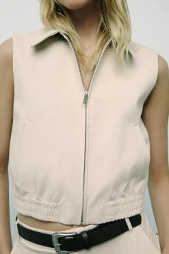 New CHALECO CAMISERO Mujer Chaquetas / Cazadoras|Tops / Bodies
