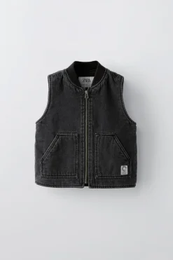 Niños ZARA 1½ - 6 Años·Jeans / Denim|1½ - 6 Años·Abrigos<CHALECO DENIM ACOLCHADO