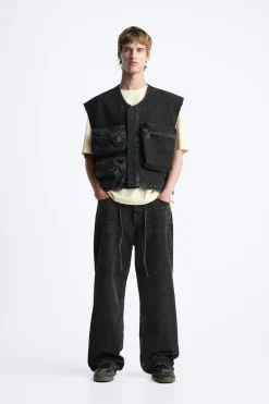 Clearance CHALECO DENIM UTILITY Hombre Chalecos