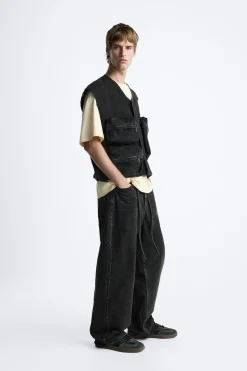 Clearance CHALECO DENIM UTILITY Hombre Chalecos