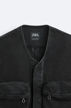 Clearance CHALECO DENIM UTILITY Hombre Chalecos