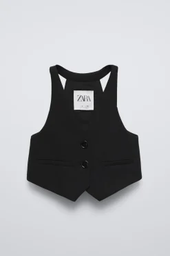 Niños ZARA 6 - 14 Años·Abrigos|6 - 14 Años·Total Look<CHALECO LAZO SATINADO
