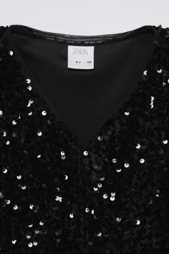 Niños ZARA 6 - 14 Años·Abrigos<CHALECO LENTEJUELAS