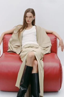 Online CHALECO OVERSIZE VOLUMEN ZW COLLECTION Mujer Chaquetas / Cazadoras