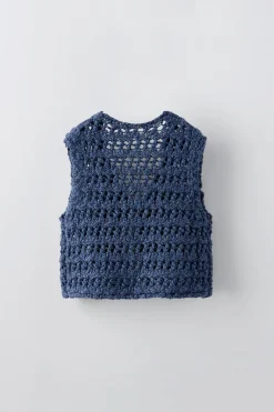 Niños ZARA 1½ - 6 Años·Punto<CHALECO PUNTO CALADO