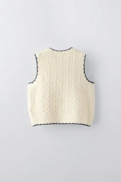 Niños ZARA 6 - 14 Años·Punto<CHALECO PUNTO LOVE