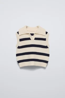 Niños ZARA 1½ - 6 Años·Punto<CHALECO PUNTO RAYAS