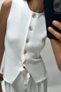Sale CHALECO SOFT PIQUÉ Mujer Tops / Bodies