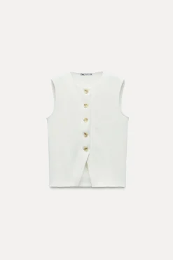 Sale CHALECO SOFT PIQUÉ Mujer Tops / Bodies