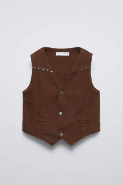 Niños ZARA 6 - 14 Años·Abrigos|6 - 14 Años·Total Look<CHALECO TACHAS