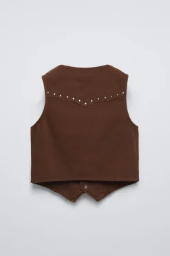 Niños ZARA 6 - 14 Años·Abrigos|6 - 14 Años·Total Look<CHALECO TACHAS