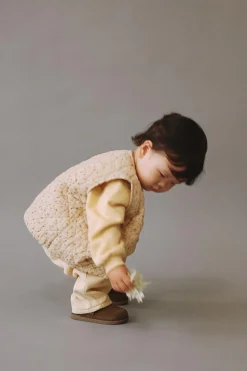 Niños ZARA 0 - 6 Meses·Sacos / Buzos|6 - 18 Meses·Abrigos / Buzos<CHALECO TEXTURA FLORES