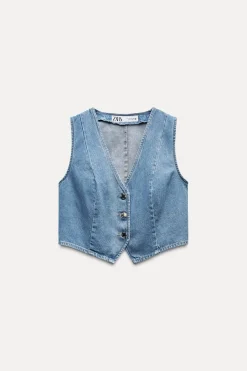 Online CHALECO Z1975 CORTO DENIM Mujer Chaquetas / Cazadoras