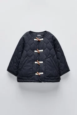 Niños ZARA 6 - 18 Meses·Abrigos / Buzos<CHAQUETA ACOLCHADA ALAMARES