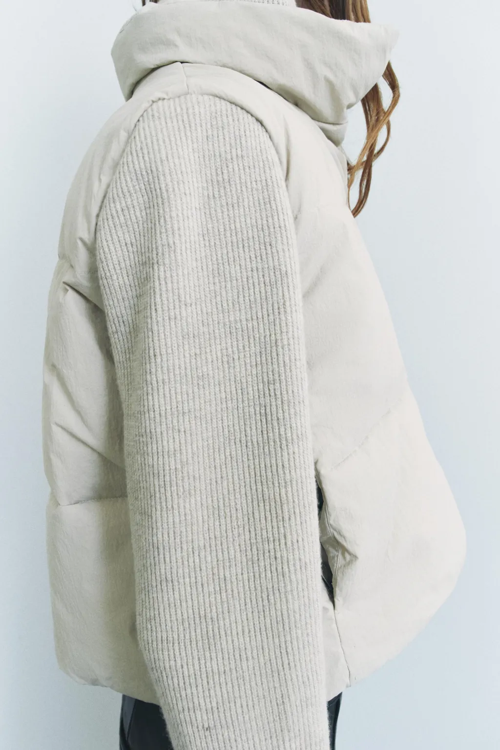 Hot CHAQUETA ACOLCHADA COMBINADA ZW COLLECTION Mujer Abrigos / Anoraks