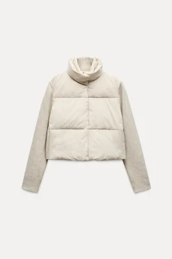 Hot CHAQUETA ACOLCHADA COMBINADA ZW COLLECTION Mujer Abrigos / Anoraks