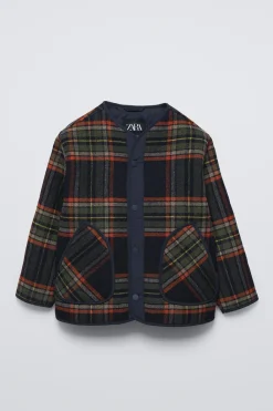 Niños ZARA 6 - 14 Años·Abrigos<CHAQUETA ACOLCHADA CUADROS