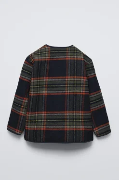 Niños ZARA 6 - 14 Años·Abrigos<CHAQUETA ACOLCHADA CUADROS