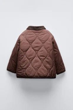 Niños ZARA 1½ - 6 Años·Abrigos|6 - 18 Meses·Abrigos / Buzos<CHAQUETA ACOLCHADA CUELLO PANA