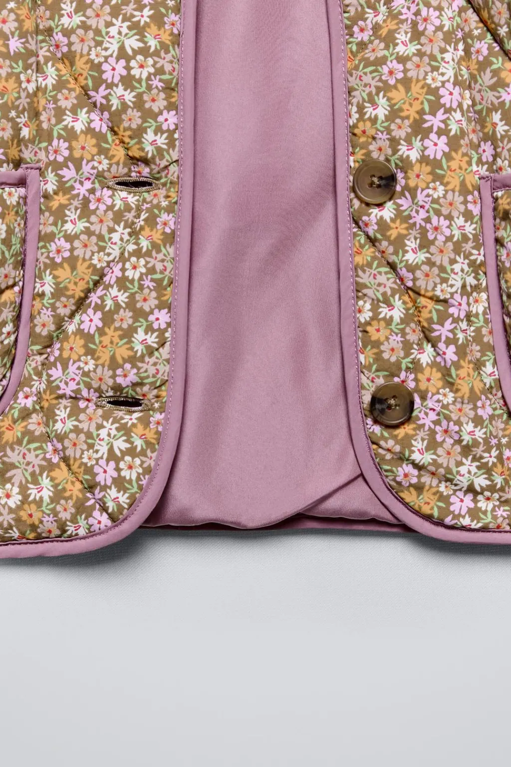Niños ZARA 6 - 18 Meses·Abrigos / Buzos<CHAQUETA ACOLCHADA FLORES