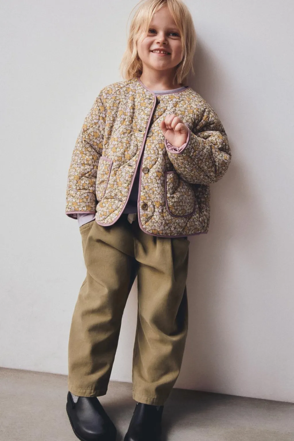 Niños ZARA 6 - 18 Meses·Abrigos / Buzos<CHAQUETA ACOLCHADA FLORES