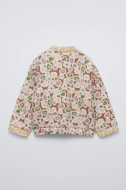 Niños ZARA 6 - 18 Meses·Abrigos / Buzos<CHAQUETA ACOLCHADA PATCHWORK