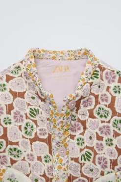 Niños ZARA 6 - 18 Meses·Abrigos / Buzos<CHAQUETA ACOLCHADA PATCHWORK